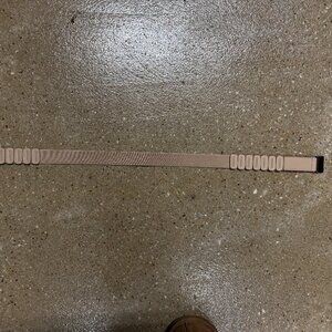 Elastic Stretch Uniform Belt Beige Ribbed Style